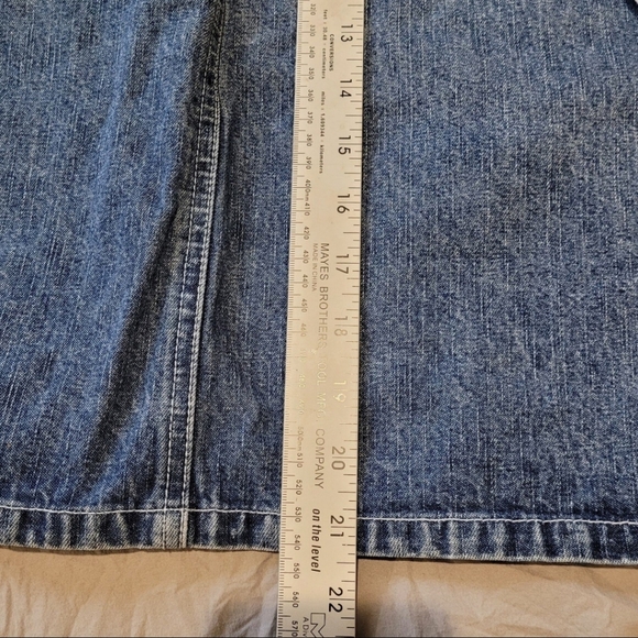 VINTAGE Y2K Real Comfort BY Chadwicks Utility, Carpenter Style denim skirt - Picture 7 of 8